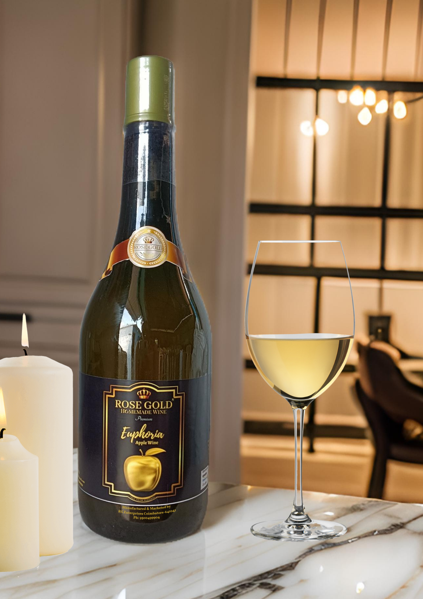 Rosegold - EUPHORIA - Apple Wine - 1 Litre (1000 ml)