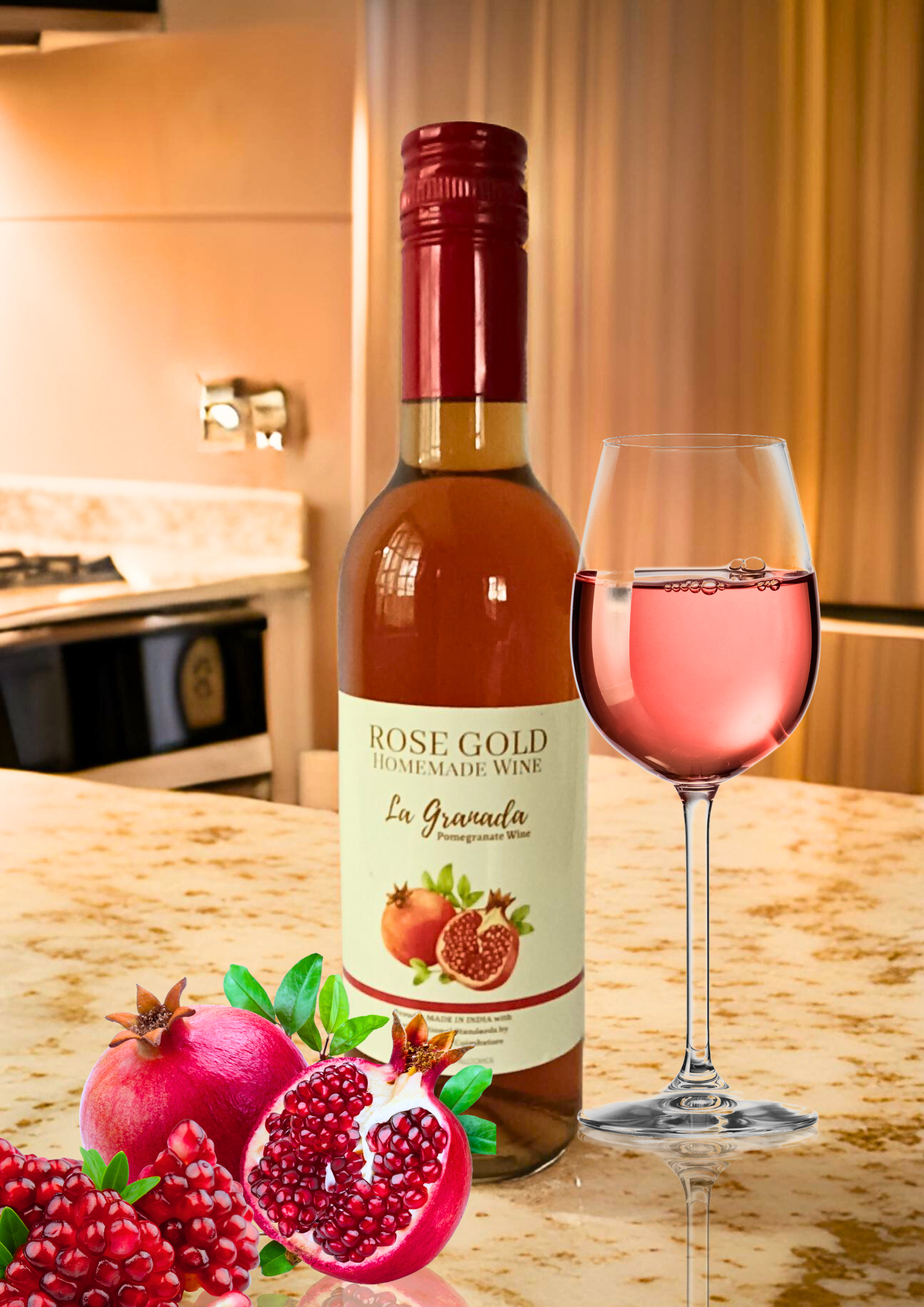 Rosegold LA GRANADA - Pomegranate Wine - 375ml