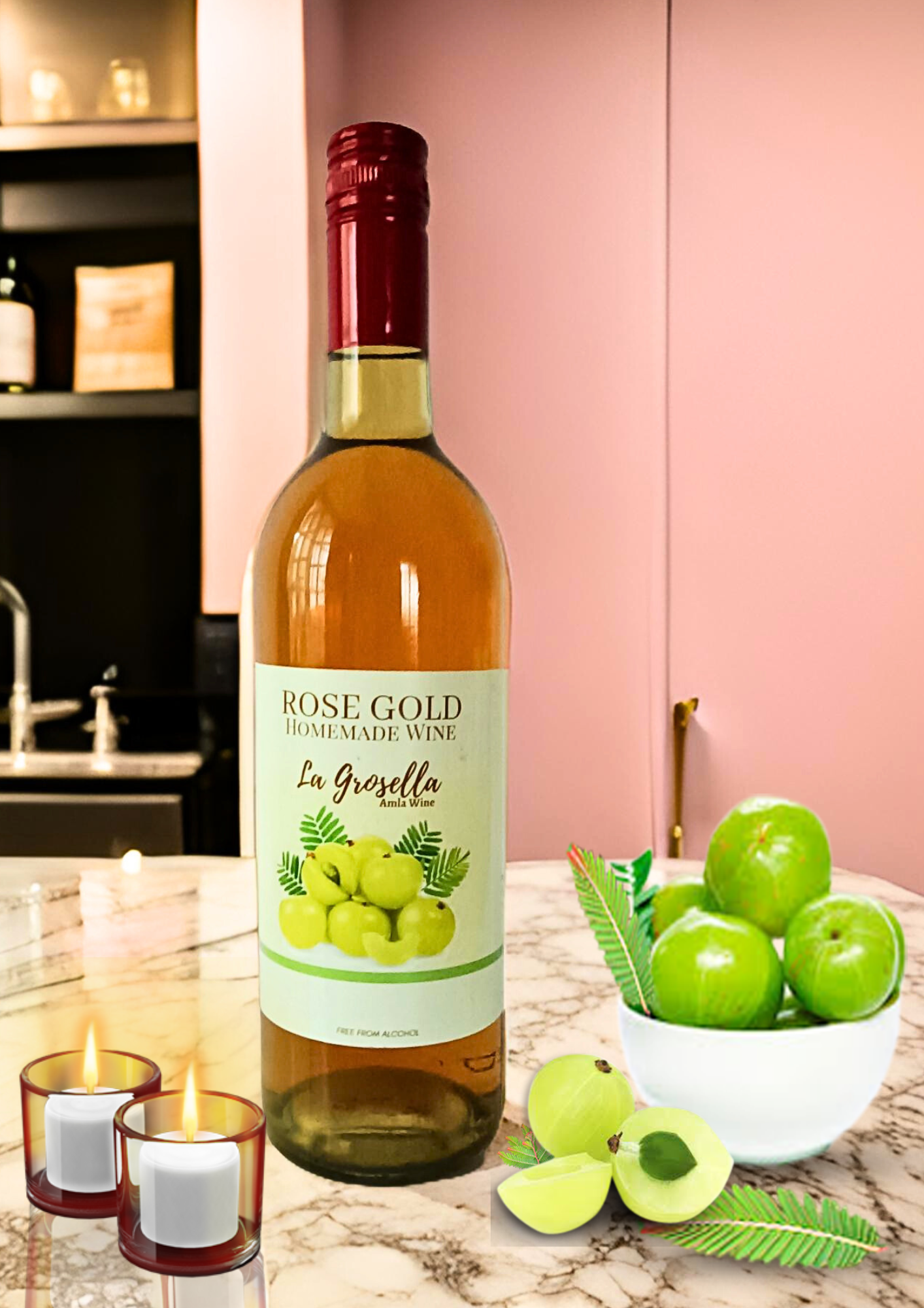Rosegold LA GROSELLA - Amla (GOOSEBERRY) Wine - 750ml