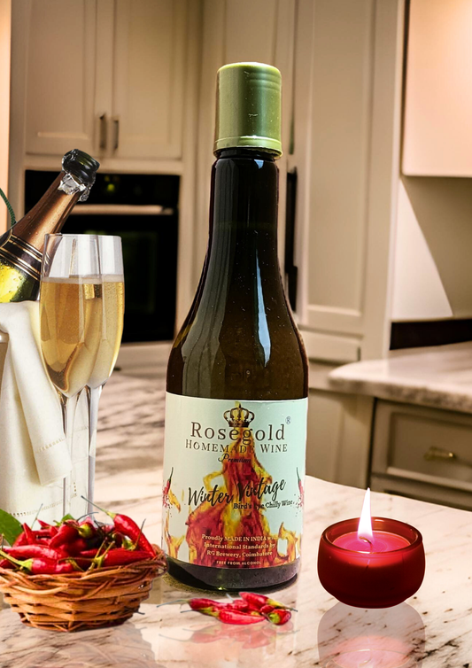Rosegold WINTER VINTAGE - Bird's eye chilly (Gandhari mulagu/Capsicum frutescence) Wine - 500ml