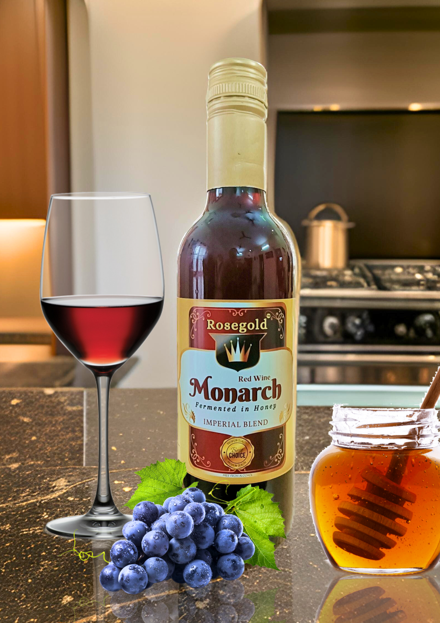 Rosegold MONARCH - Red Wine (Fermented in Wild Honey) - 375ml