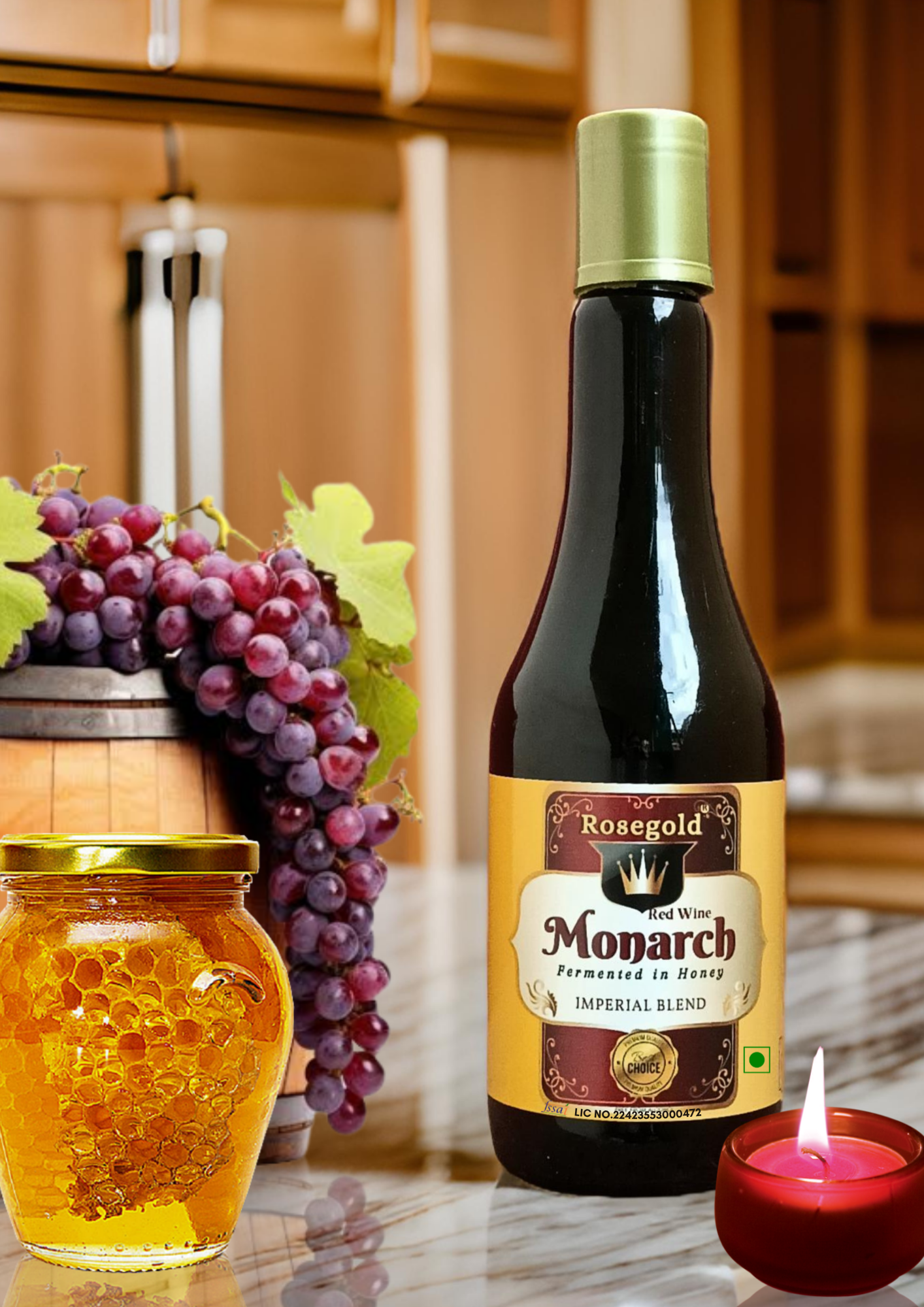 Rosegold MONARCH - Red Wine (Fermented in Wild Honey) - 500ml