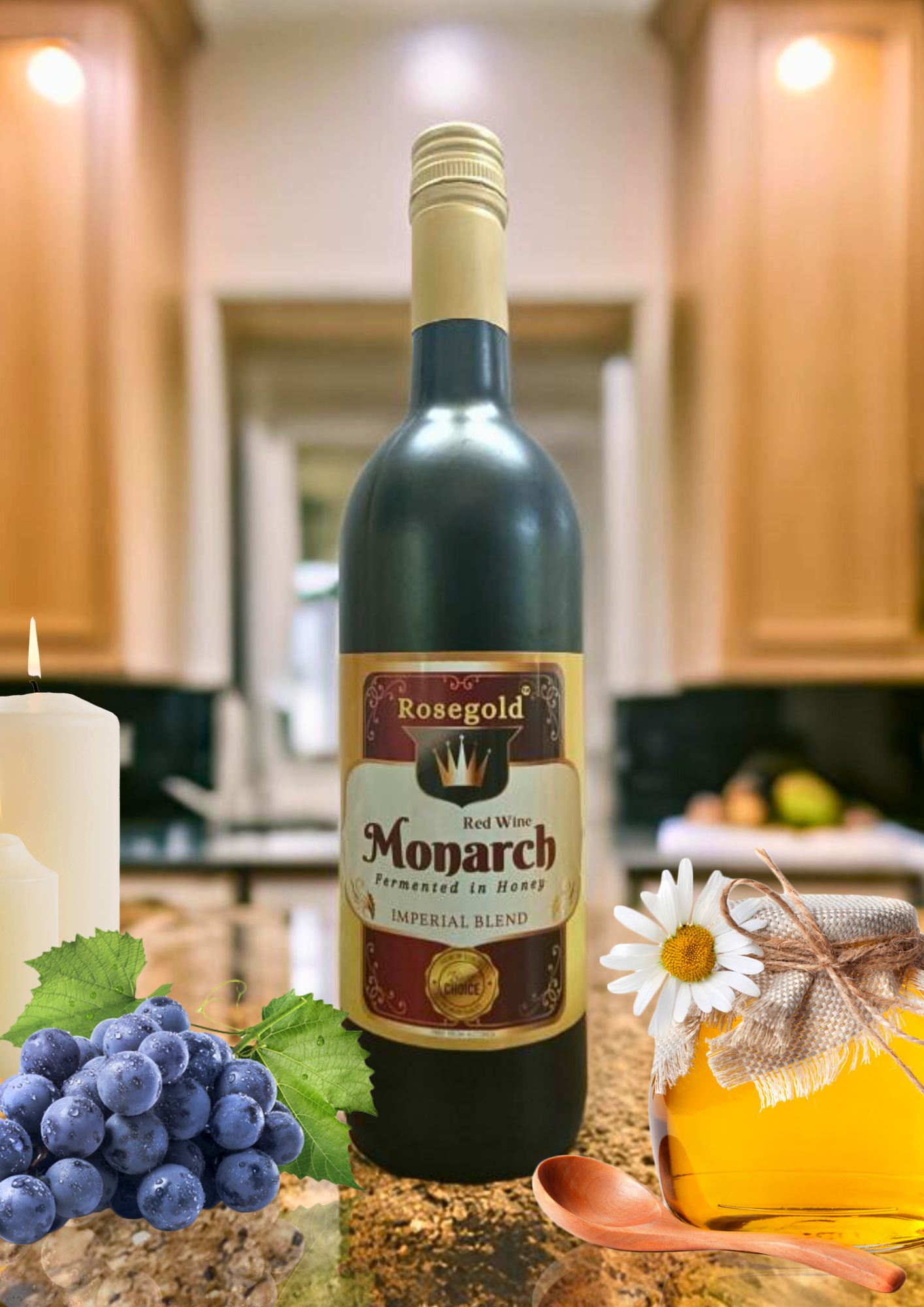 Rosegold MONARCH - Red Wine (Fermented in Wild Honey) - 750ml