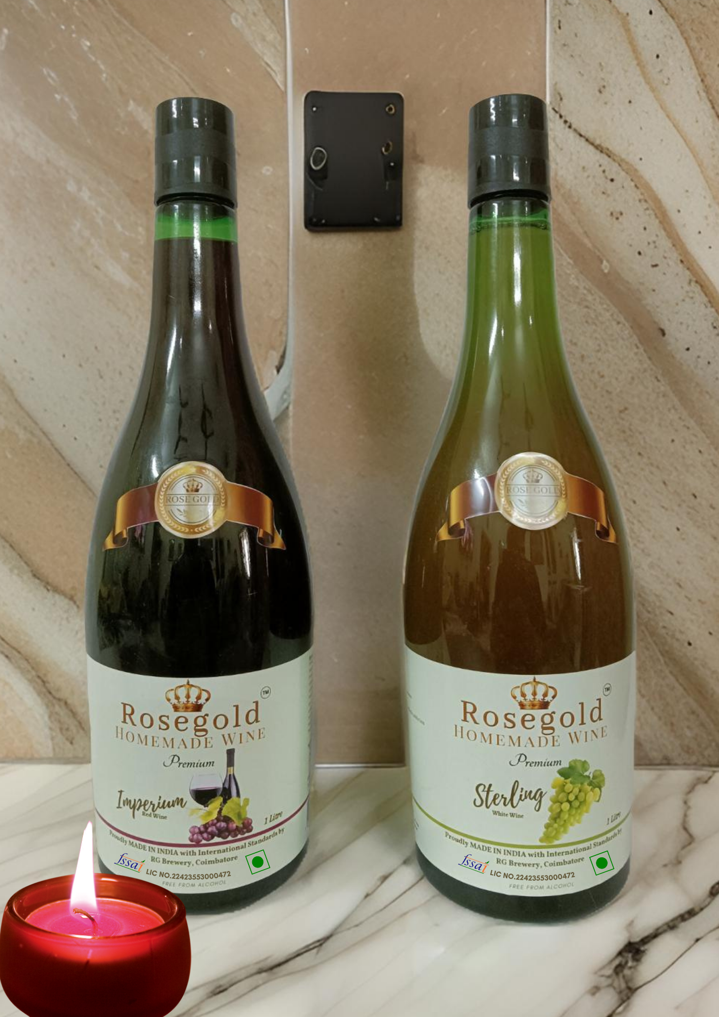 Rosegold RED AND WHITE - 1L Combo Pack (2 x 1000ml)