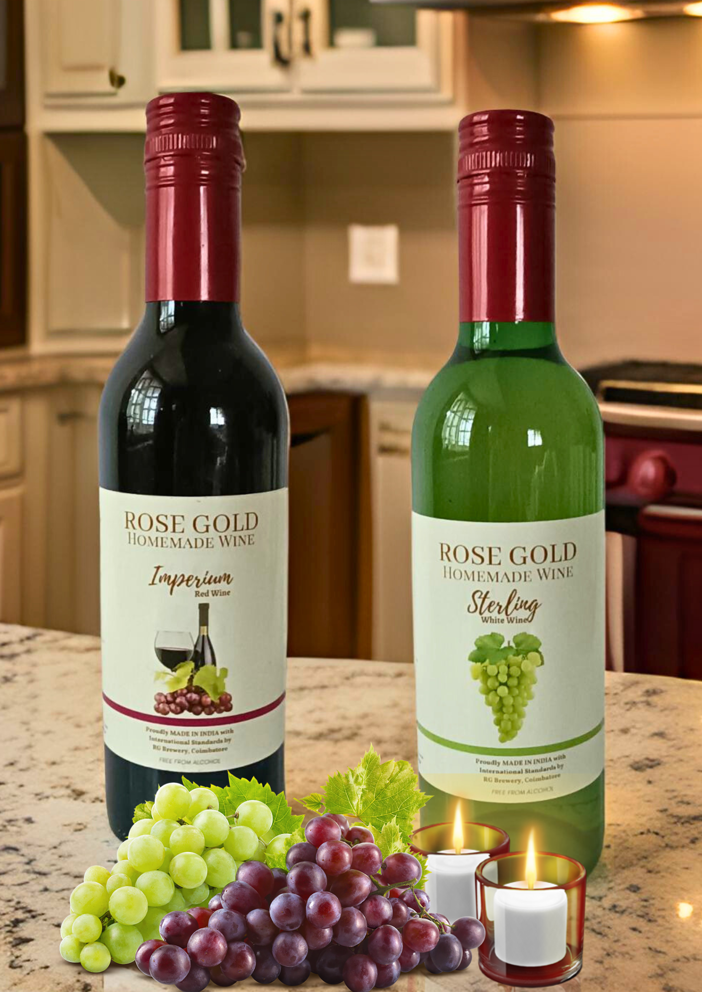 Rosegold RED AND WHITE - Combo Pack - 375ml (Set Of 2)