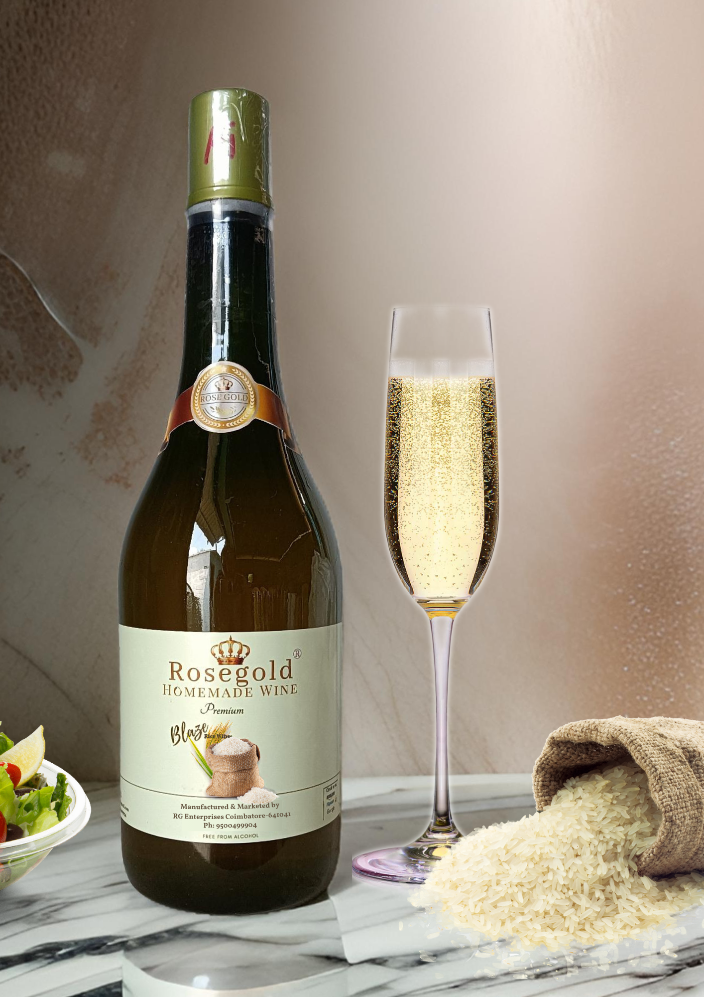 RoseGold BLAZE - Rice Wine - 1 L (1000ml)