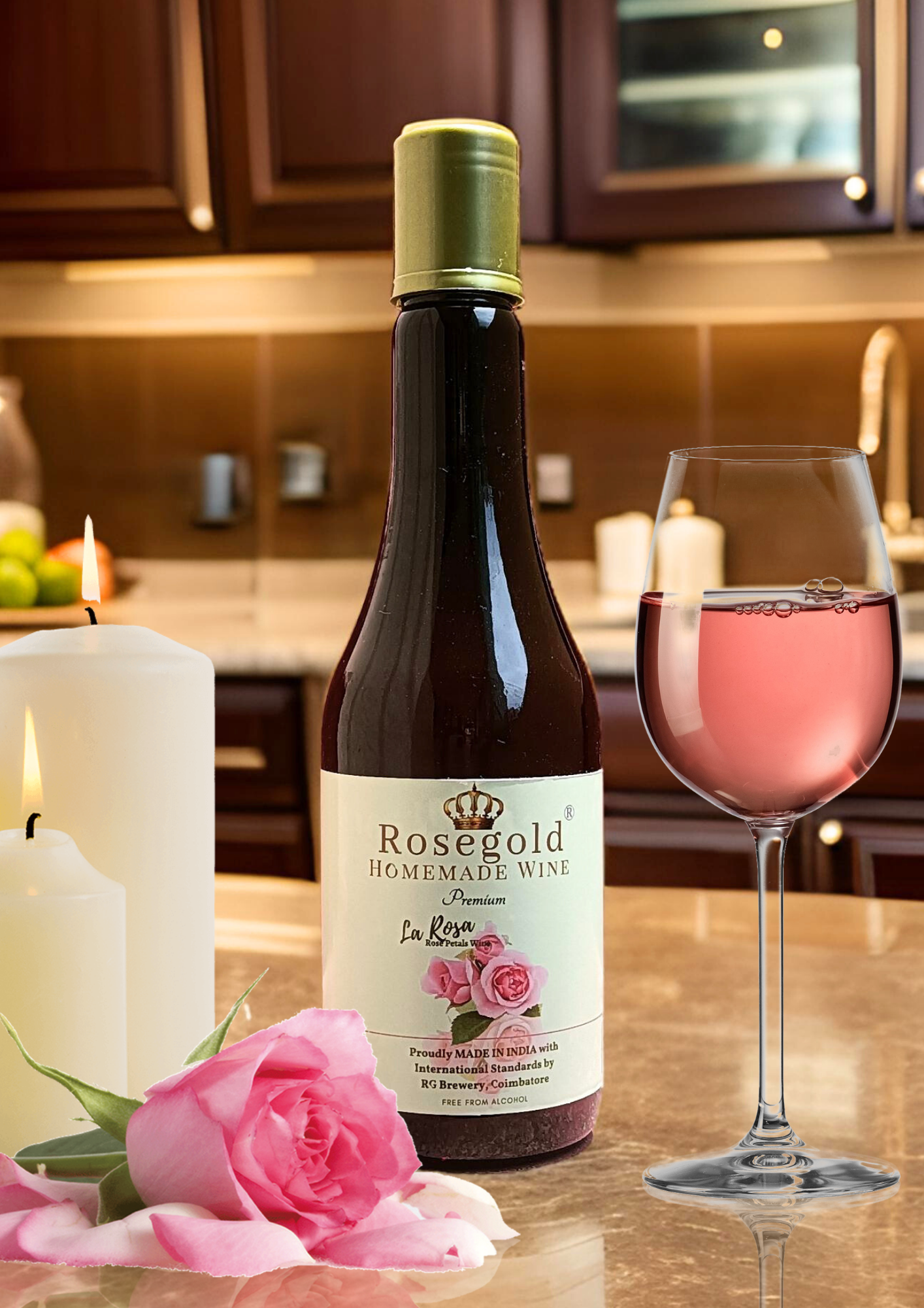 Rosegold - LA ROSA - Rose Petal's Wine - 500ml