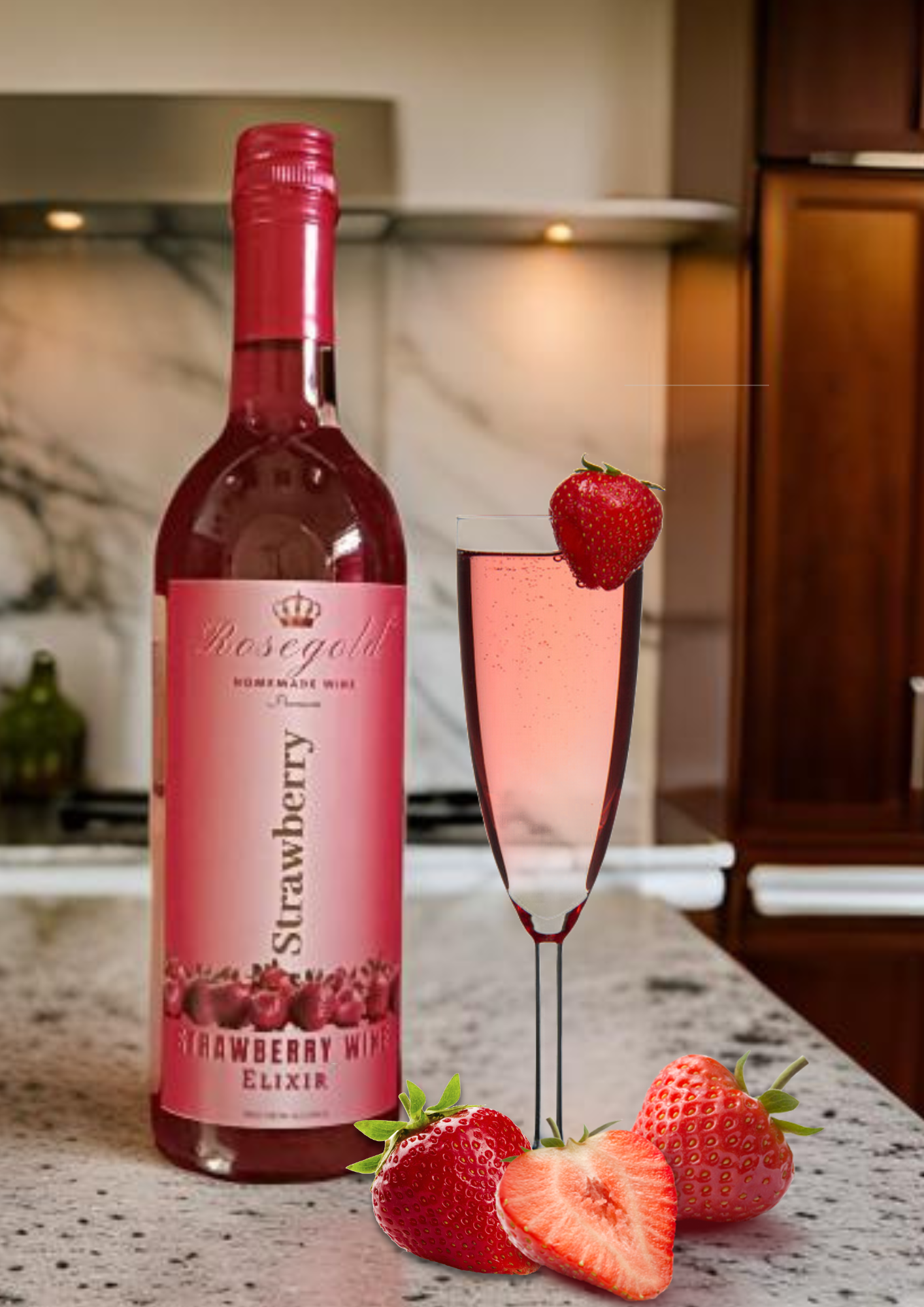 Rosegold ELIXIR - Strawberry Wine - 750ml